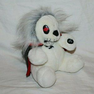 Halloween Ghost Fuzzy White Bear Wailing Moaning S